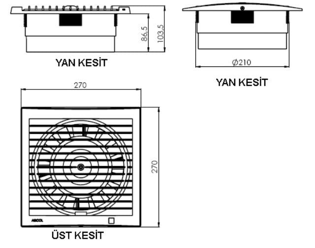 Sessiz Banyo, Wc ve Mutfak Aspiratörü