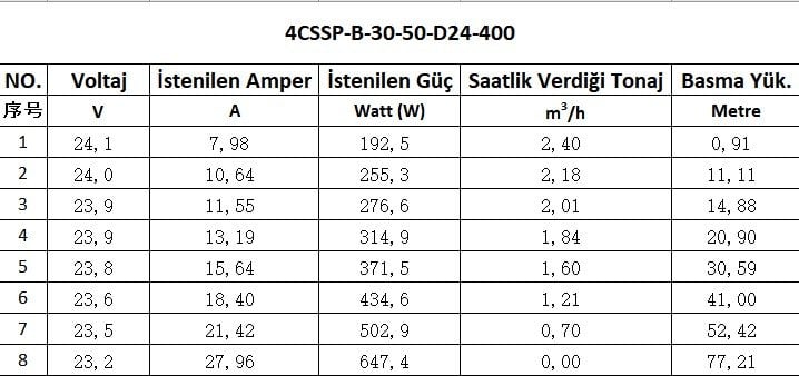 24 Volt 400 Watt Dc Dalgıç Pompa