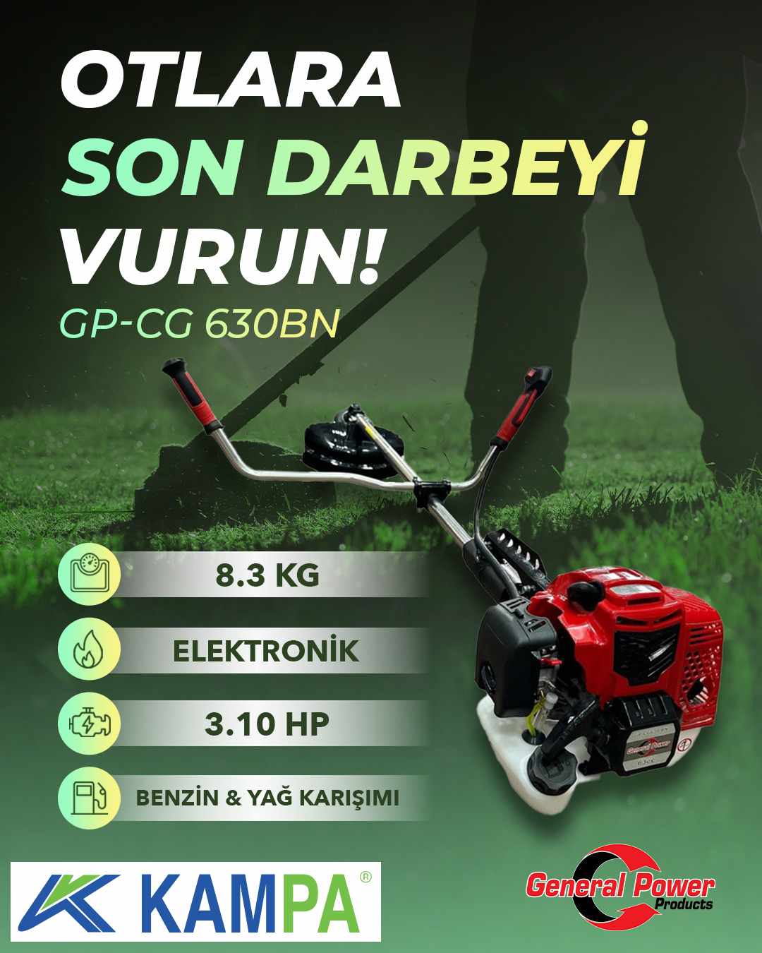 General Power Gp-Cg 630Bn Benzinli Tırpan