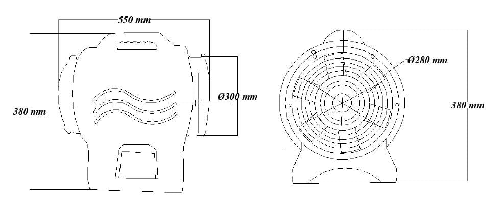 Dündar SPM 30 Plastik Gövdeli Taşınabilir Portatif Hava Tahliye Fanı