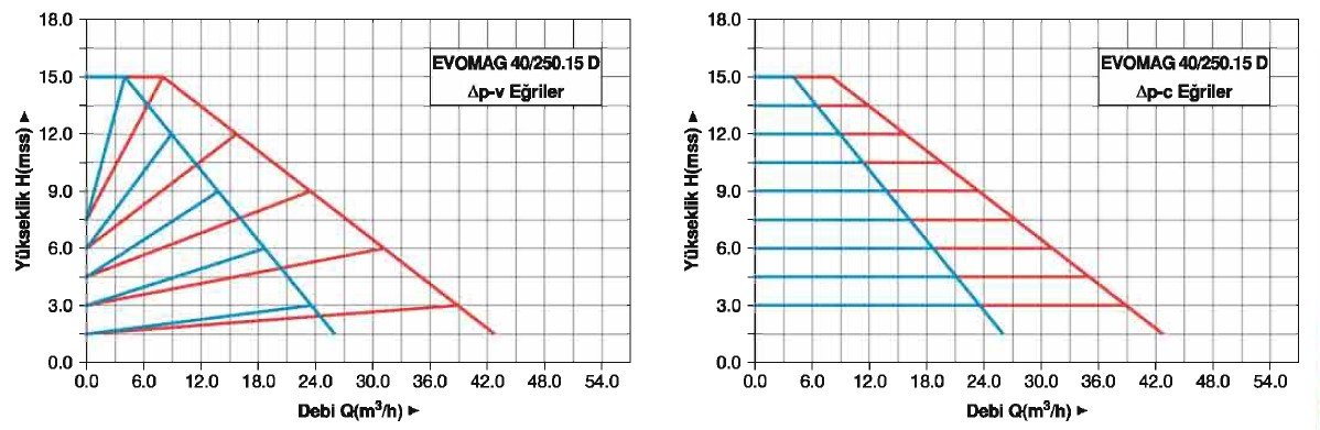 Master EVOMAG 40/250/15-D İkiz Tip Flanşlı Sirkülasyon Pompası