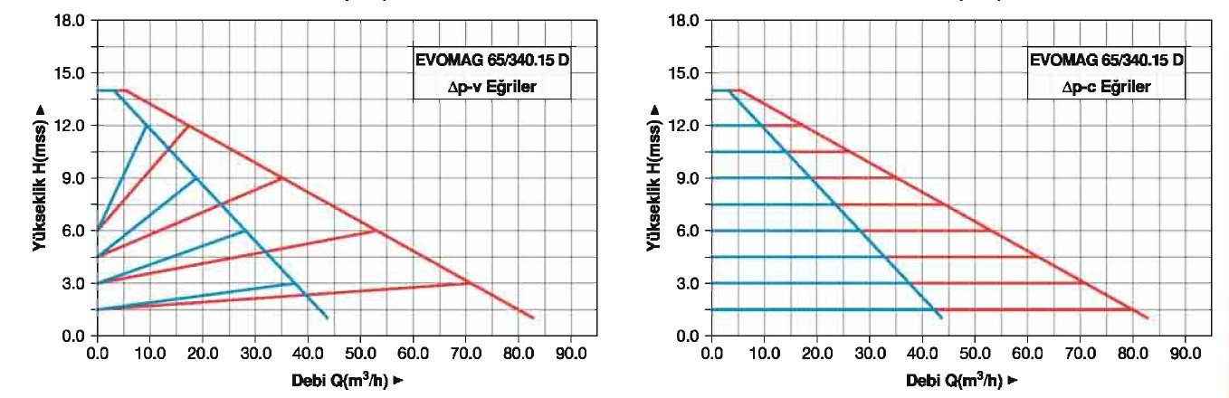 Master EVOMAG 65/340/15-D İkiz Tip Flanşlı Sirkülasyon Pompası