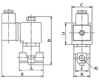 S1011 solenoid valf dç na ölçü