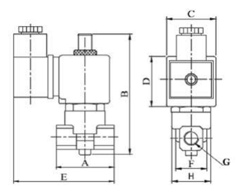 t Solenoid Valf S1017 Serisi Ölçü