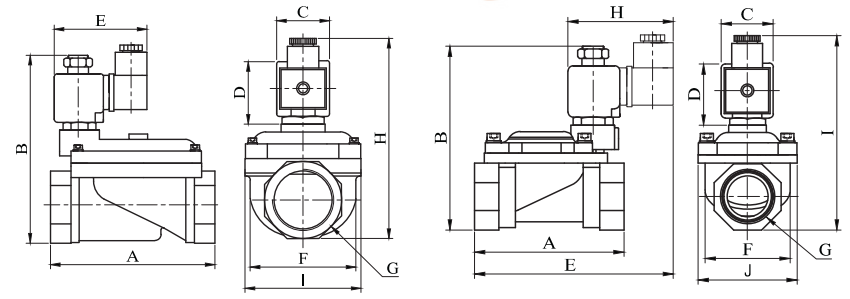 Solenoid Valf S1031 Serisi Açık Ölçüleri