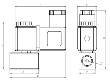  Solenoid Valf S1060 Serisi Ölçüleri