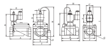 Buhar Solenoid Valf S2012 Serisi Ölçü