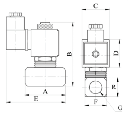 Yüksek Sıcaklık Buhar Solenoid Valf S2091 Serisi Ölçü
