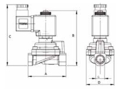 Kompresör Solenoid Vana S5093 Serisi Ölçü
