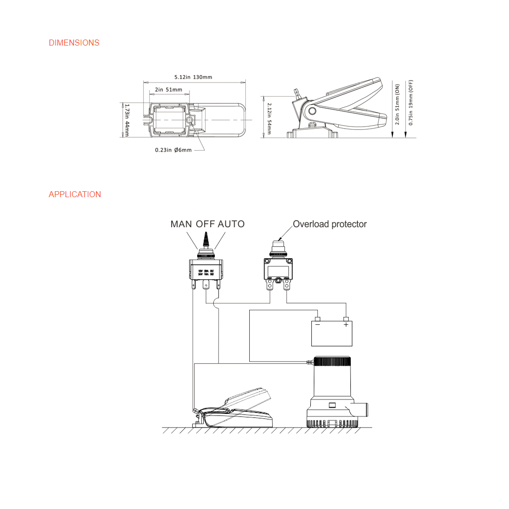 Seaflo Sintine Pompası Otomatik Şamandıra Şalteri