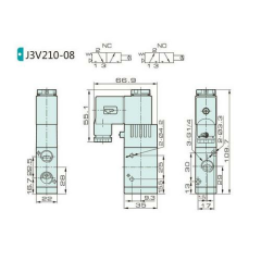 Jelpc 3V210 Pnömatik Yön Kontrol Valfi 3/2 Tek Bobin