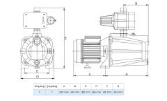 Wilo Control SPS 4-44 Jet Pompalı Otomatik Akıllı Hidrofor 4 Kat 10 Daire, 1Hp 4.4 Bar