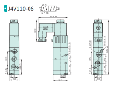 Jelpc 4V110 Pnömatik Yön Kontrol Valfi 5/2 Tek Bobin