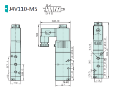 Jelpc 4V110 Pnömatik Yön Kontrol Valfi 5/2 Tek Bobin