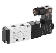 Jelpc 4V110 Pnömatik Yön Kontrol Valfi 5/2 Tek Bobin