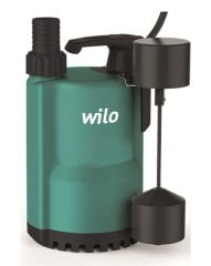 Wilo Drain 13.8 Compact Gizli Flatörlü Az Kirli Su Drenaj Dalgıç Pompa 5 Mt. Kablolu 8 mss 13 m³/h 220 Volt