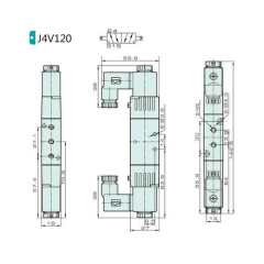 Jelpc 4V120 Pnömatik Yön Kontrol Valfi 5/2 Çift Bobin