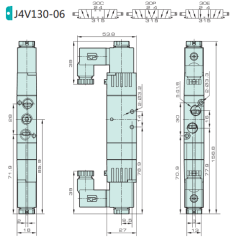 Jelpc 4V130 Pnömatik Yön Kontrol Valfi 5/3 Çift Bobin