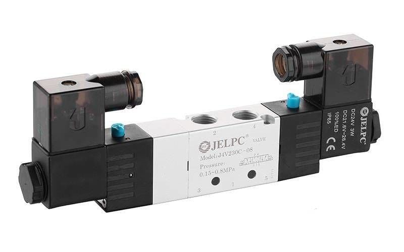 Jelpc 4V130 Pnömatik Yön Kontrol Valfi 5/3 Çift Bobin