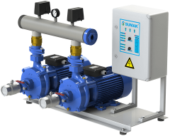 Sumak SMKTB 750/2 Emişli Çift Kademeli Hidrofor 8 Kat 90 Daire 380 Volt 7.5 Hp