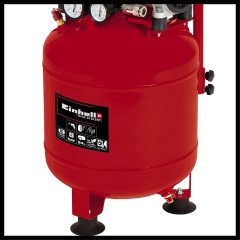 Einhell TE-AC 24 Yağsız/Sessiz Kompresör 57dB, 8Bar, 135lt/dk, 1Hp, 24 Lt Tank