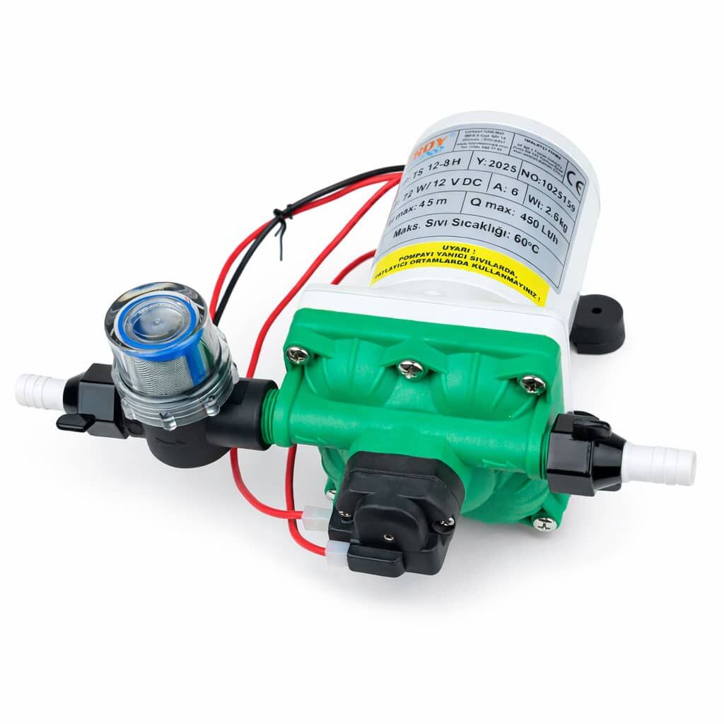 Troy TS 12-8 H Karavan, Tekne Hidroforu 12 Volt 7.5 lt/dk 65 psi 4.5 bar