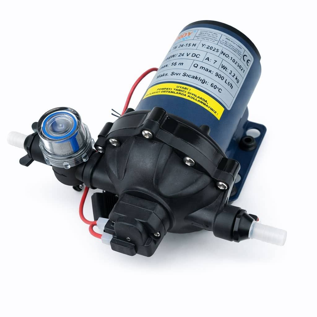 Troy TS 24-15 H Karavan, Tekne Hidroforu 24 Volt 15 lt/dk 80 psi 5.5 bar