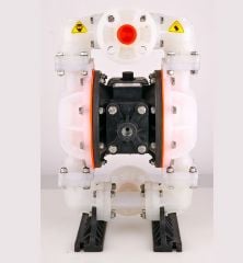 Huge Pump-Günalsan HP10 Plastik PVDF Gövdeli Diyaframlı Havalı Pompa 150 Litre/Dakika 7 Bar 1 inch