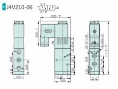 Jelpc 4V210 Pnömatik Yön Kontrol Valfi 5/2 Tek Bobin