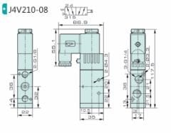 Jelpc 4V210 Pnömatik Yön Kontrol Valfi 5/2 Tek Bobin