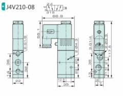 Jelpc 4V210 Pnömatik Yön Kontrol Valfi 5/2 Tek Bobin