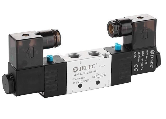 Jelpc 4V220 Pnömatik Yön Kontrol Valfi 5/2 Çift Bobin