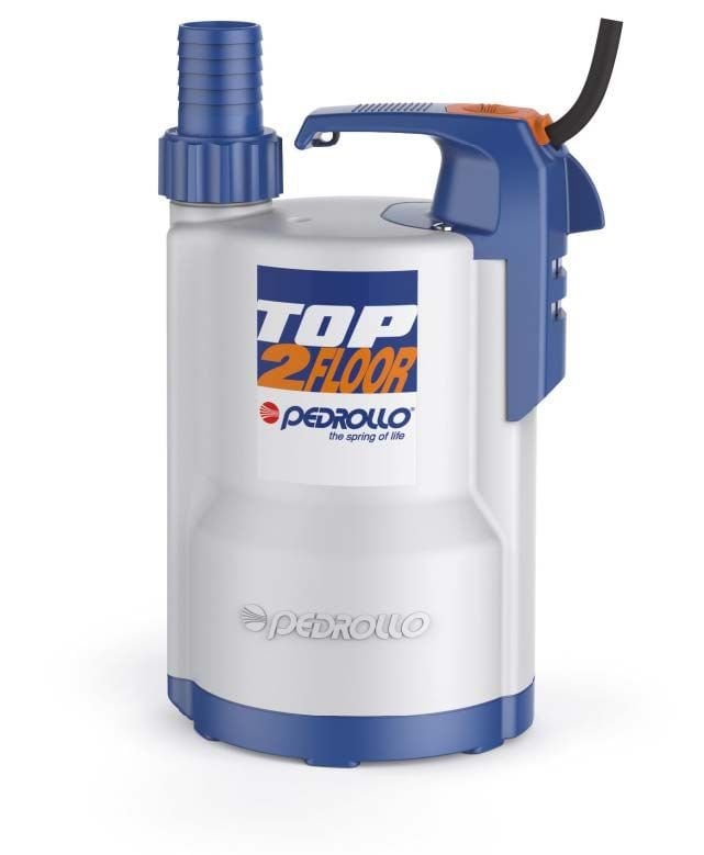 Pedrollo TOP2 FLOOR Sıfırdan Emişli Plastik Gövdeli Drenaj Dalgıç Pompa 9 mss 9.6 m³/h