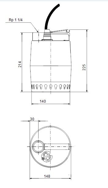 Grundfos UNILIFT KP250-M-1 Paslanmaz Gövdeli Kirli Su Drenaj Dalgıç Pompa