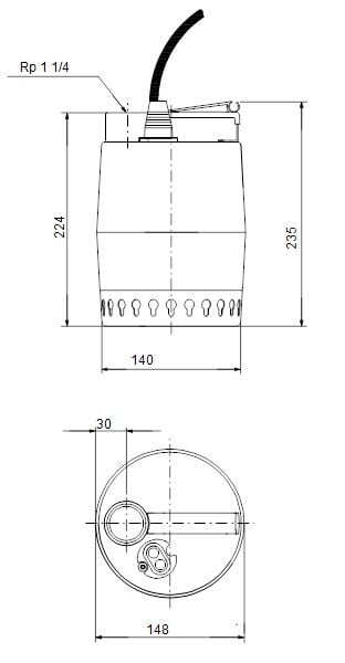 Grundfos UNILIFT KP350-M-1 Paslanmaz Gövdeli Kirli Su Drenaj Dalgıç Pompa
