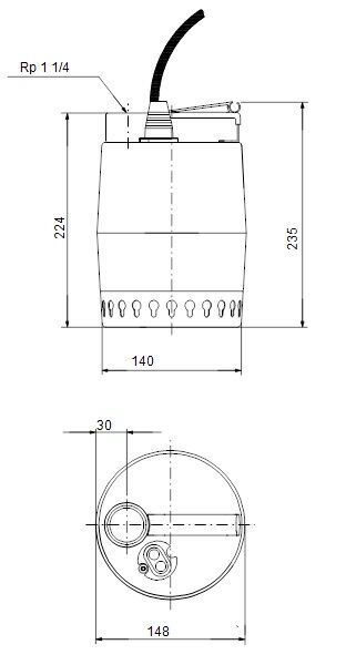 Grundfos UNILIFT KP350-M-3 Paslanmaz Gövdeli Kirli Su Drenaj Dalgıç Pompa