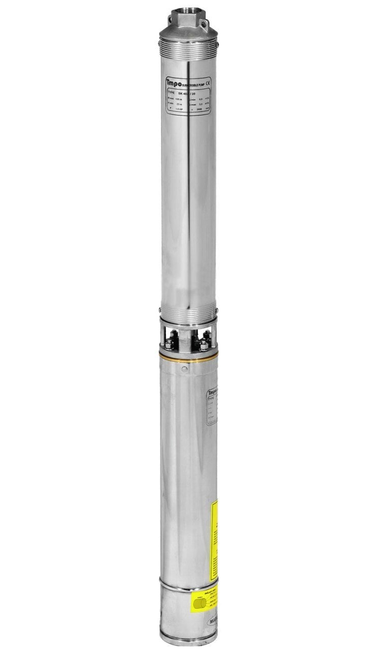 İmpo SK 404/27 Derin Kuyu Dalgıç Pompa Motorlu 3 Hp 179 mss 6 m³/h - Krom Başlıklı