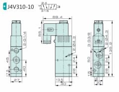Jelpc 4V310 Pnömatik Yön Kontrol Valfi 5/2 Tek Bobin