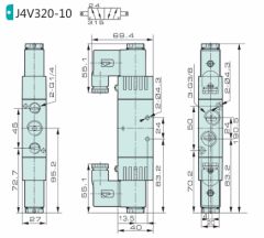 Jelpc 4V320 Pnömatik Yön Kontrol Valfi 5/2 Çift Bobin