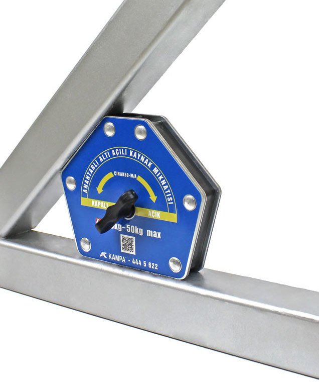 Çırak-50M/A Manyetik Kaynak Gönyesi On-Off Anahtarlı 6 Açılı, 35-50 Kg Kaynak Tutucu Mıknatıs