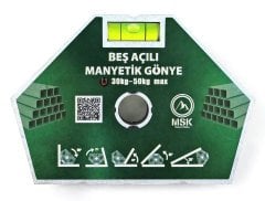 Su Terazili Manyetik Kaynak Gönyesi 5 Açılı, 30-50 Kg Kaynak Tutucu Mıknatıs