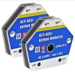 Çırak/25S Manyetik Kaynak Gönyesi 2 ADET 6 Açılı, 25 Kg Kaynak Tutucu Mıknatıs