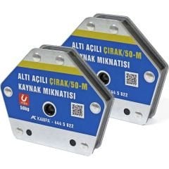 Çırak/50M Manyetik Kaynak Gönyesi 2 ADET 6 Açılı, 50 Kg Kaynak Tutucu Mıknatıs