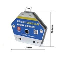 Çırak/50M Manyetik Kaynak Gönyesi 2 ADET 6 Açılı, 50 Kg Kaynak Tutucu Mıknatıs