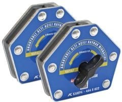 Çırak-25M/A Manyetik Kaynak Gönyesi 2 ADET On-Off Anahtarlı 6 Açılı, 15-25 Kg Kaynak Tutucu Mıknatıs