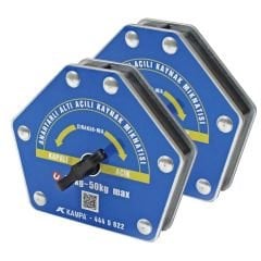 Çırak-50M/A Manyetik Kaynak Gönyesi 2 ADET  On-Off Anahtarlı 6 Açılı, 35-50 Kg Kaynak Tutucu Mıknatıs