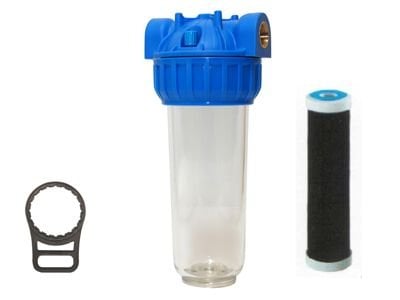 Aquafer 10'' Blok Karbon Tüp Su Filtresi 1 inc Su Tatlandırıcı