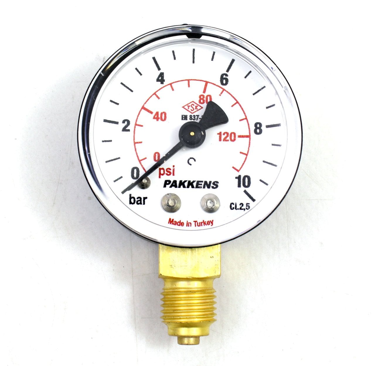Pakkens Çap 63 0/10 Bar Kuru Tip Basınç Ölçer, Manometre, Basınç Göstergesi 1/4 inch