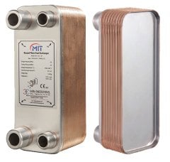 Mit MB-01 - 26 Plaka Kaynaklı Plakalı Isı Eşanjör Bağlantı 3/4- 1/2 Kapasite 480 Litre/Saat
