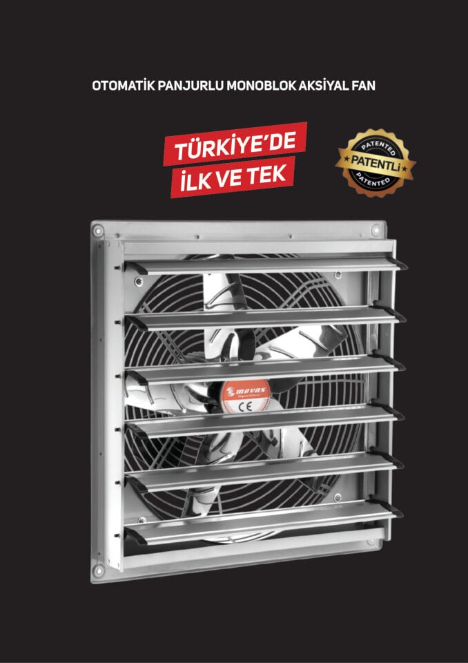 Movas MAFWS Otomatik Panjurlu Aksiyal Fan 380 V